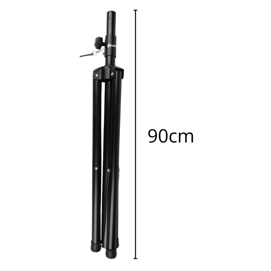 Høyttalerstativ Tripod Sort med Sikkerhetspinne