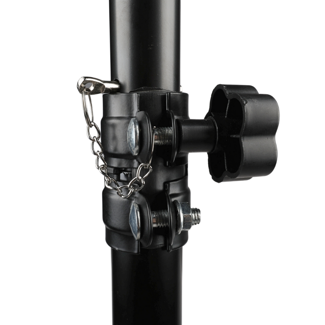 Høyttalerstativ Tripod Sort med Sikkerhetspinne