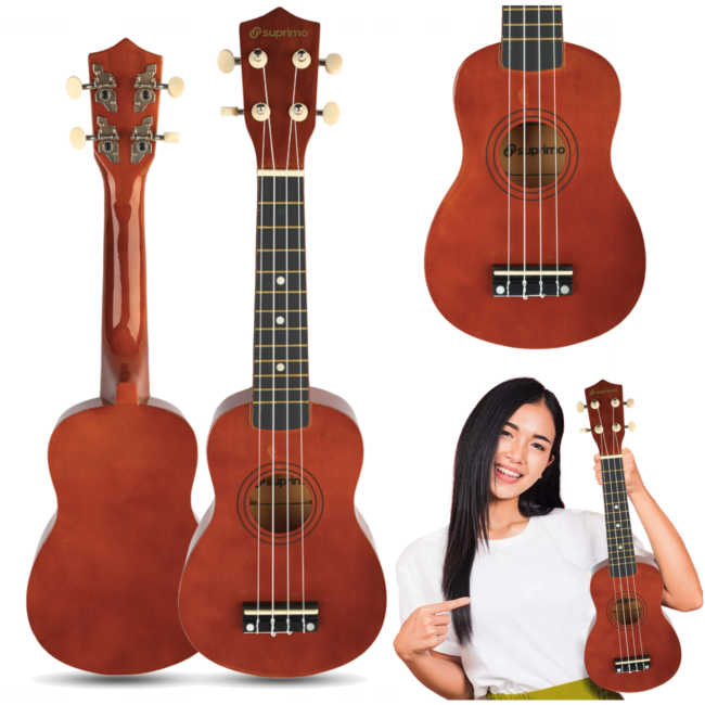 Sopran ukulele, mørkt træ