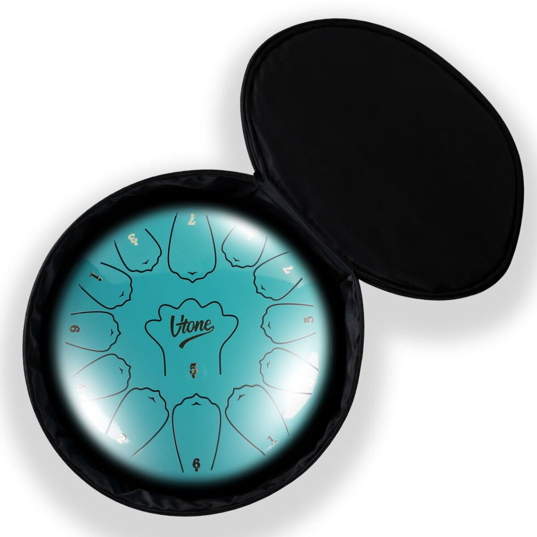 Tongue Drum 12" Cyan inkl. veske (13 toner C-skala)