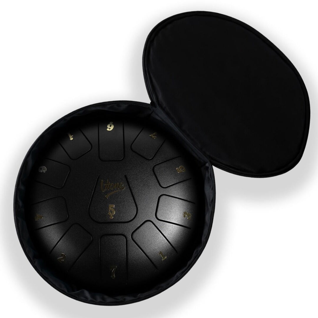 Tongue Drum 8" Svart inkl. tilbehør (11 toner)