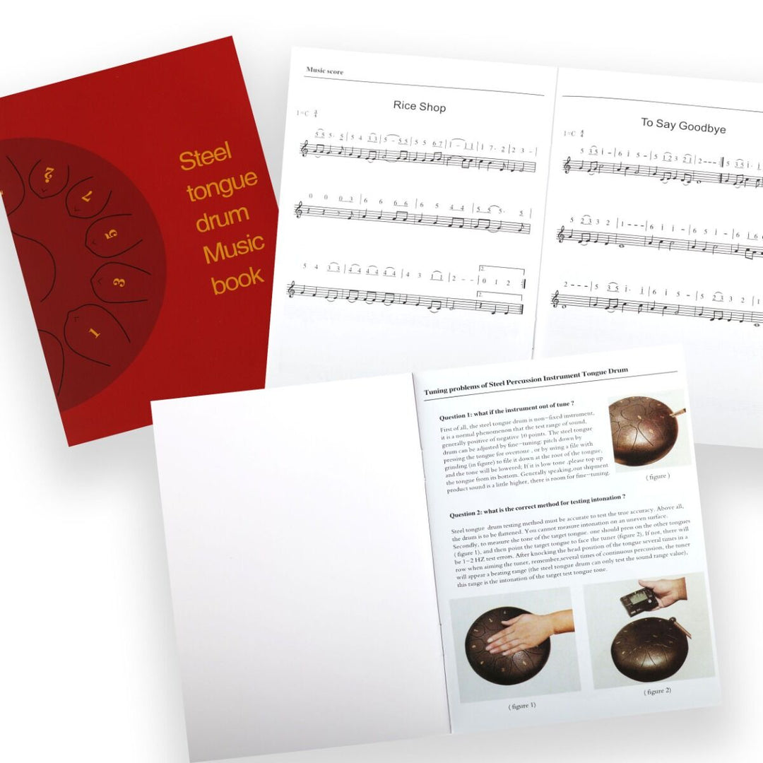 Tongue Drum 8" Svart inkl. tilbehør (11 toner)