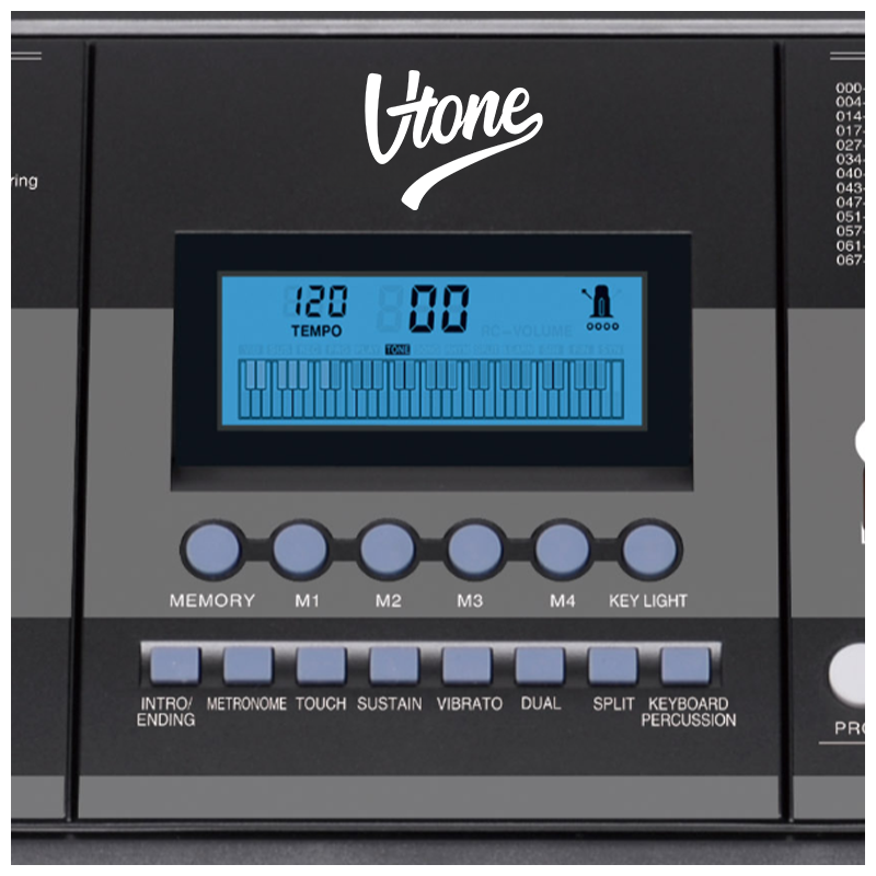 V-TONE VK-500 61L Keyboard – 61 Tangenter med LED læringsfunksjon for Barn og Nybegynnere