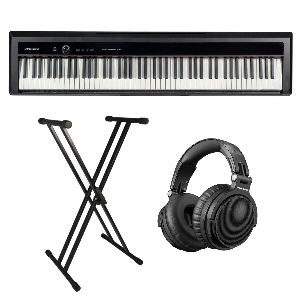 Grooveland P450 Elektrisk Piano Pack (Sort)
