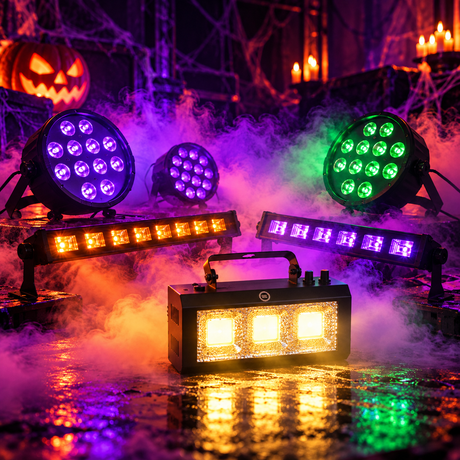 Halloween-lys og effekter – sådan bruger du UV, strobe og laser