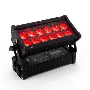 Outdoor lighting fixture in the rain