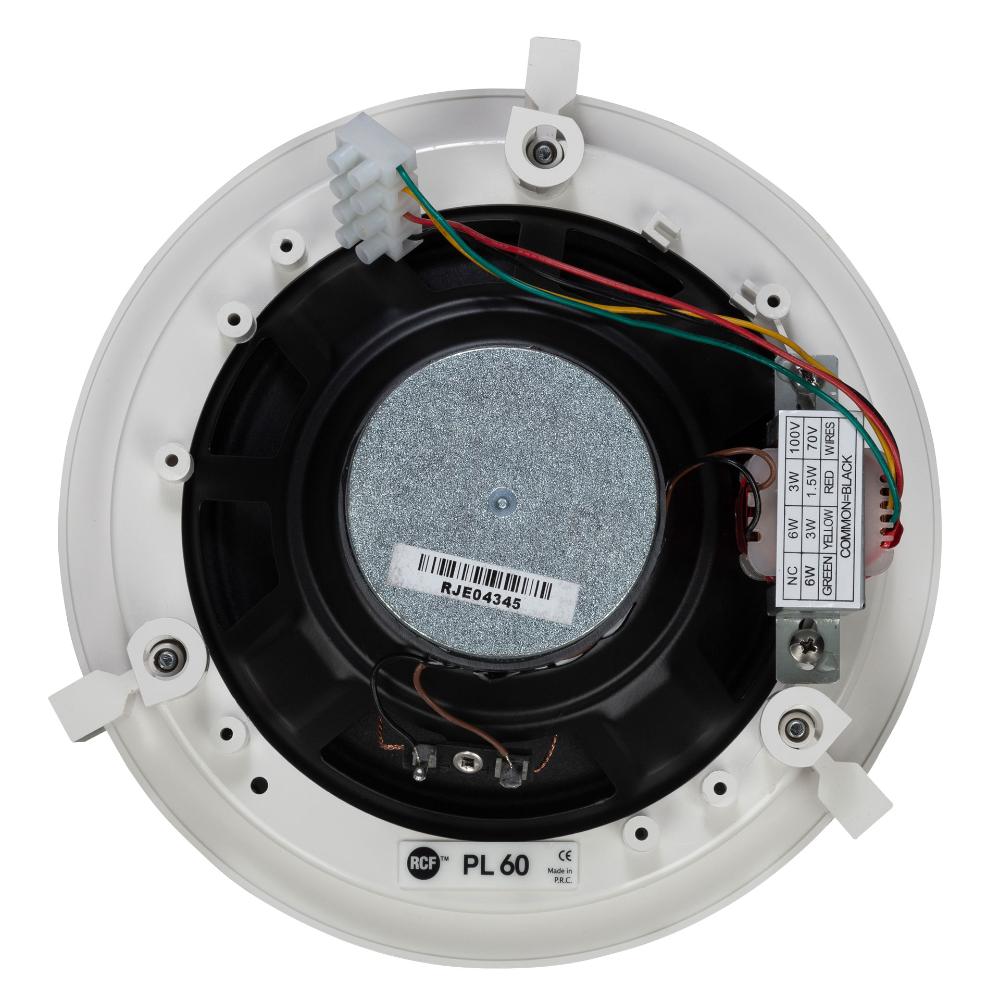 RCF innbyggingshøyttaler PL60 6" 100V, hvid, 6W