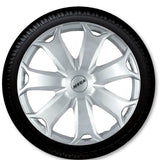 13" mega sølv hjulkapselsett