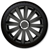 15" Spyder Pro svart hjulkapselsett