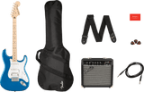 Fender Stratocaster El-gitar Startpakke (Lake Placid Blue)