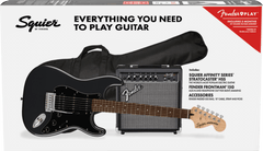 Fender Stratocaster El-gitar Startpakke (Frost Metallic)