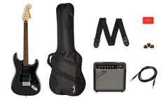 Fender Stratocaster El-gitar Startpakke (Frost Metallic)