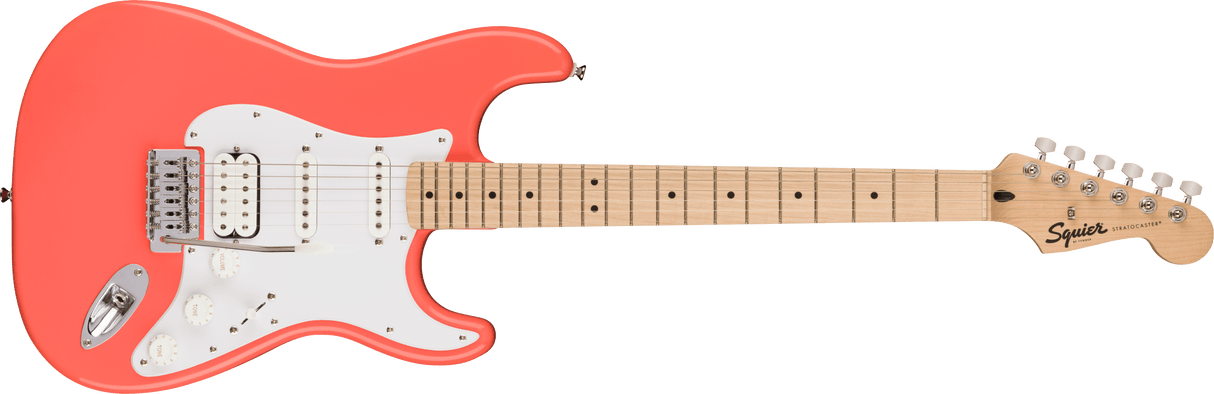 Fender Squier Sonic Stratocaster HSS el-gitar startpakke (Tahitian Coral)