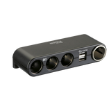 Strømuttak med 4 uttak og USB 12/24v