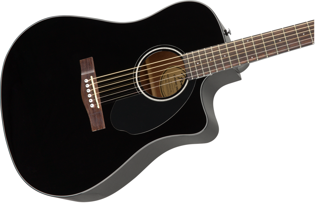 Fender CD-60SCE Dreadnought Western gitar (svart)