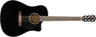 Fender CD-60SCE Dreadnought Western gitar (svart)