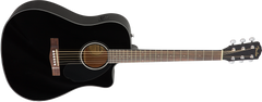 Fender CD-60SCE Dreadnought Western gitar (svart)