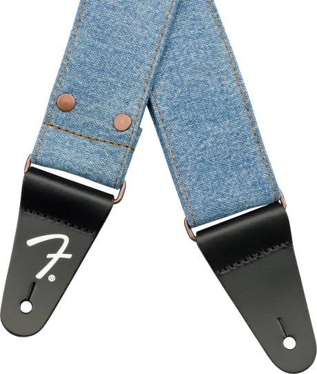 Fender x Wrangler Denim gitarstropp (Light Indigo, 2")