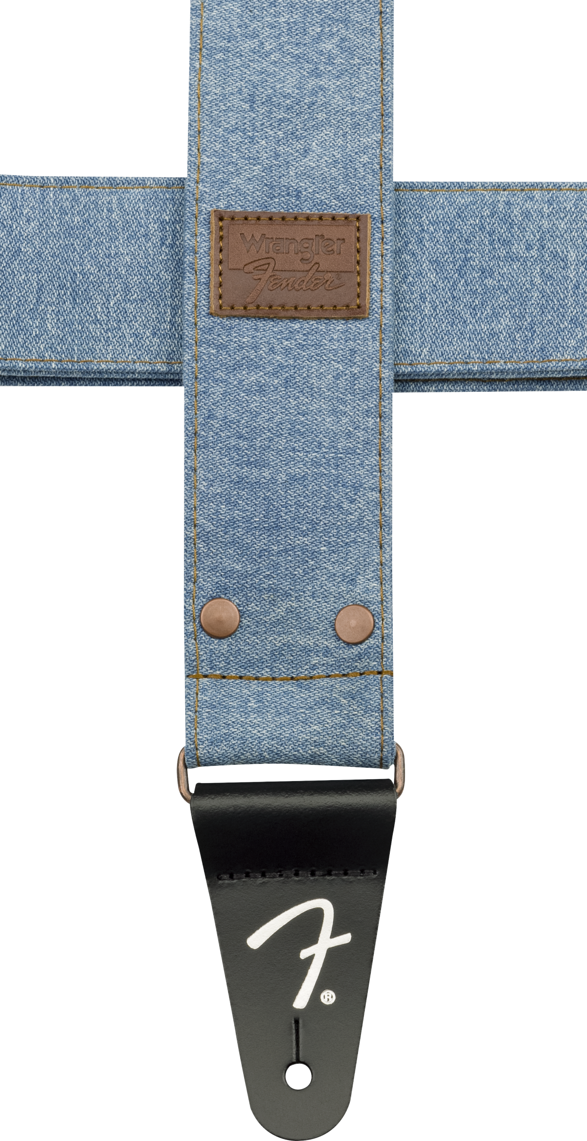 Fender x Wrangler Denim gitarstropp (Light Indigo, 2")