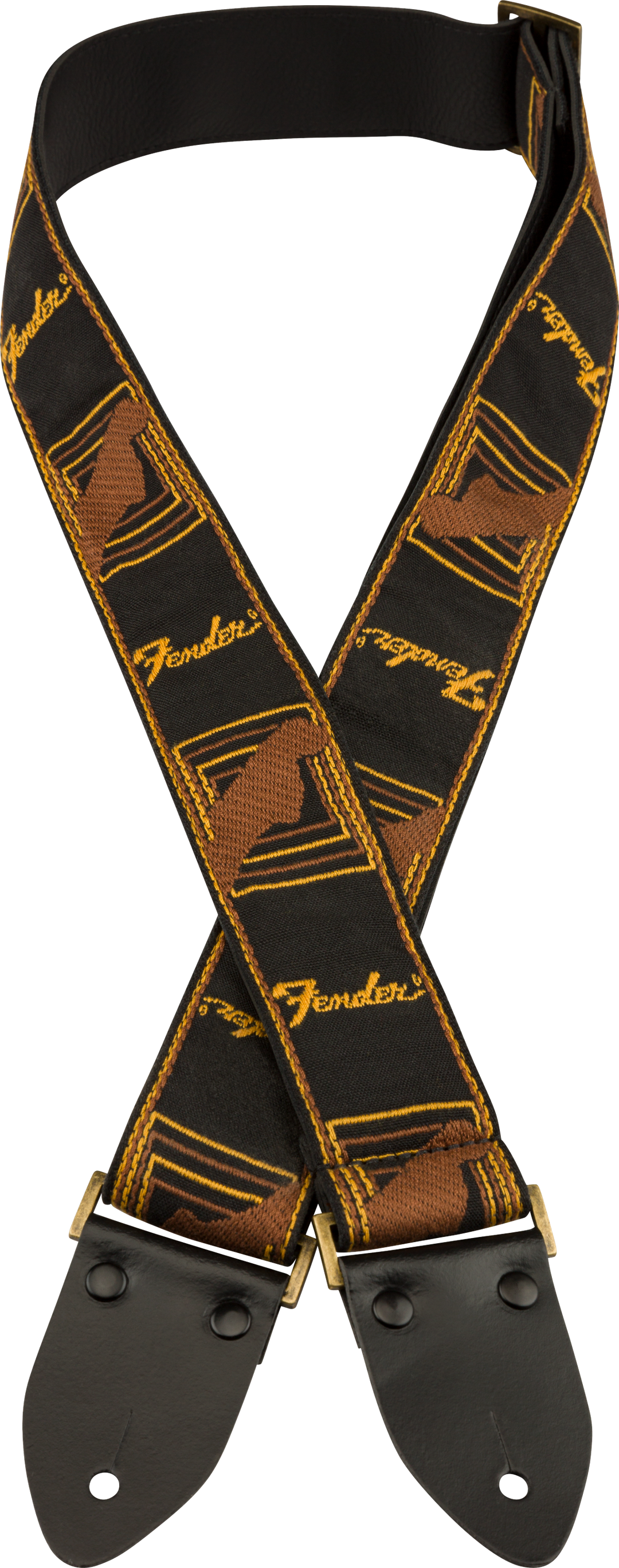 Fender Legacy Vintage gitarstropp ( Black / Yellow / brun, 2")