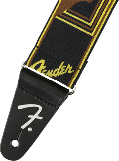 Fender vektløs gitarstropp ( Black / Yellow / brun, 2")