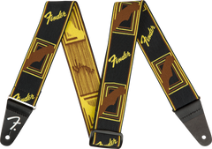 Fender vektløs gitarstropp ( Black / Yellow / brun, 2")