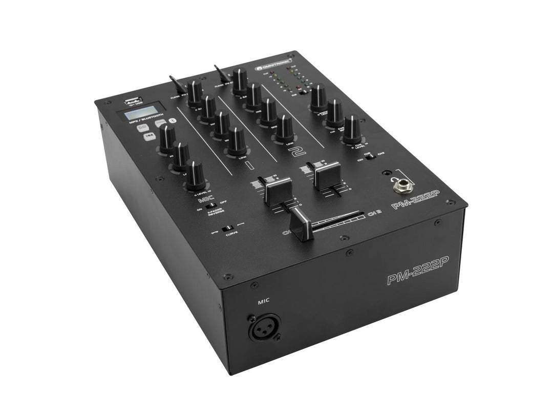 OMNITRONIC PM-222P 2-kanals DJ-mikser med spiller