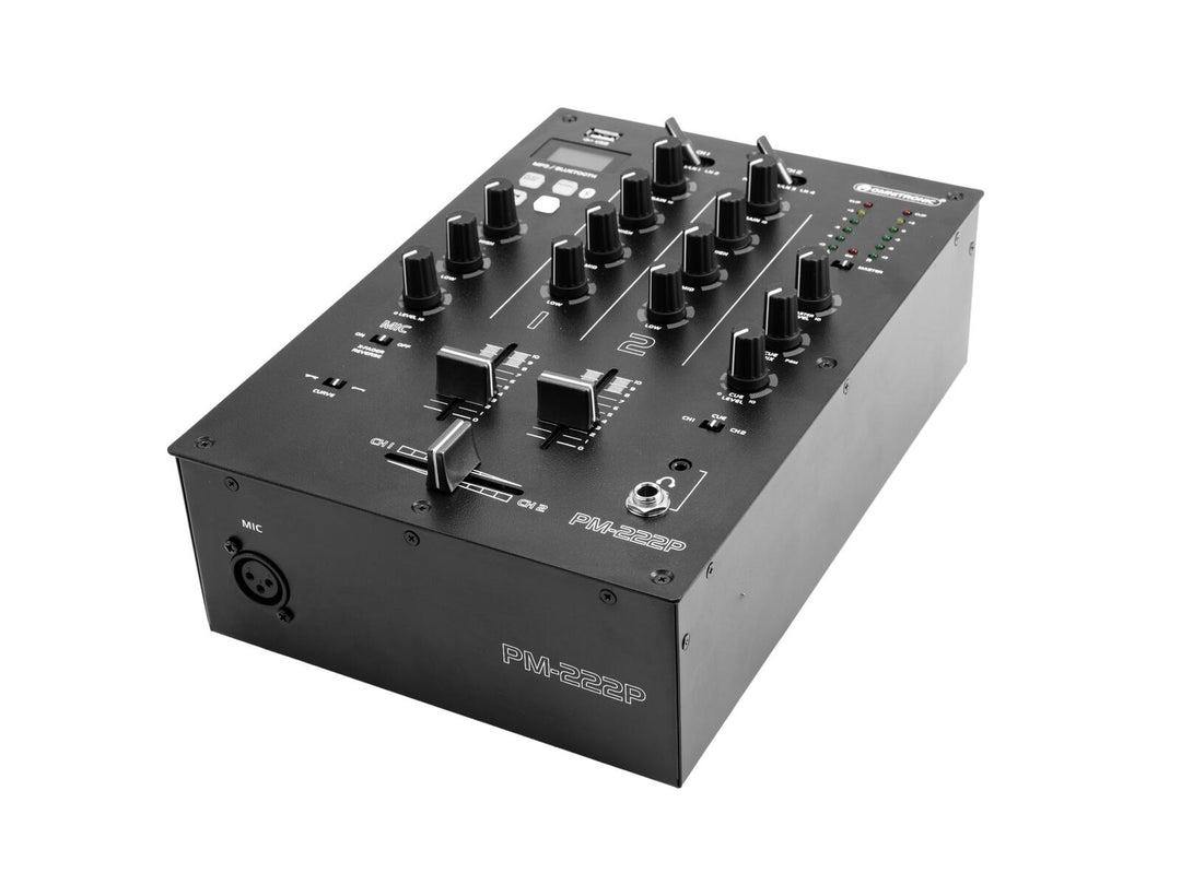 OMNITRONIC PM-222P 2-kanals DJ-mikser med spiller