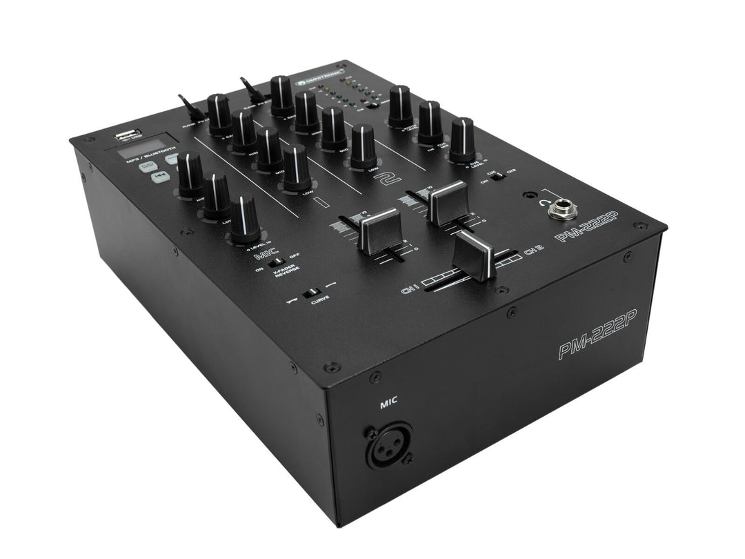 OMNITRONIC PM-222P 2-kanals DJ-mikser med spiller