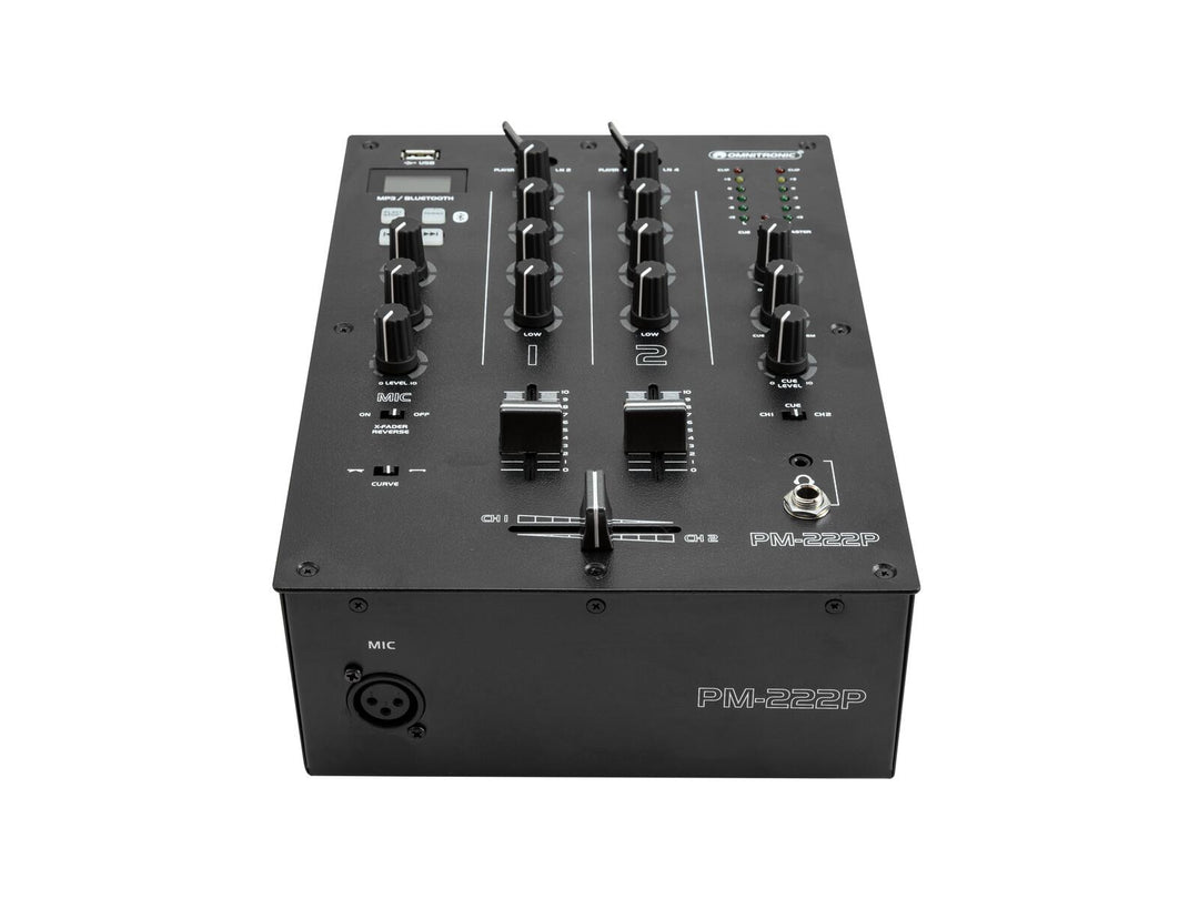 OMNITRONIC PM-222P 2-kanals DJ-mikser med spiller