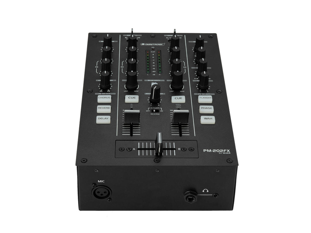 OMNITRONIC PM-202FX 2-kanals DJ-mikser med filter, FX og Bluetooth