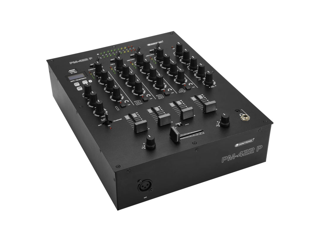 OMNITRONIC PM-422P 4-kanals DJ-mikser med Bluetooth og USB-spiller