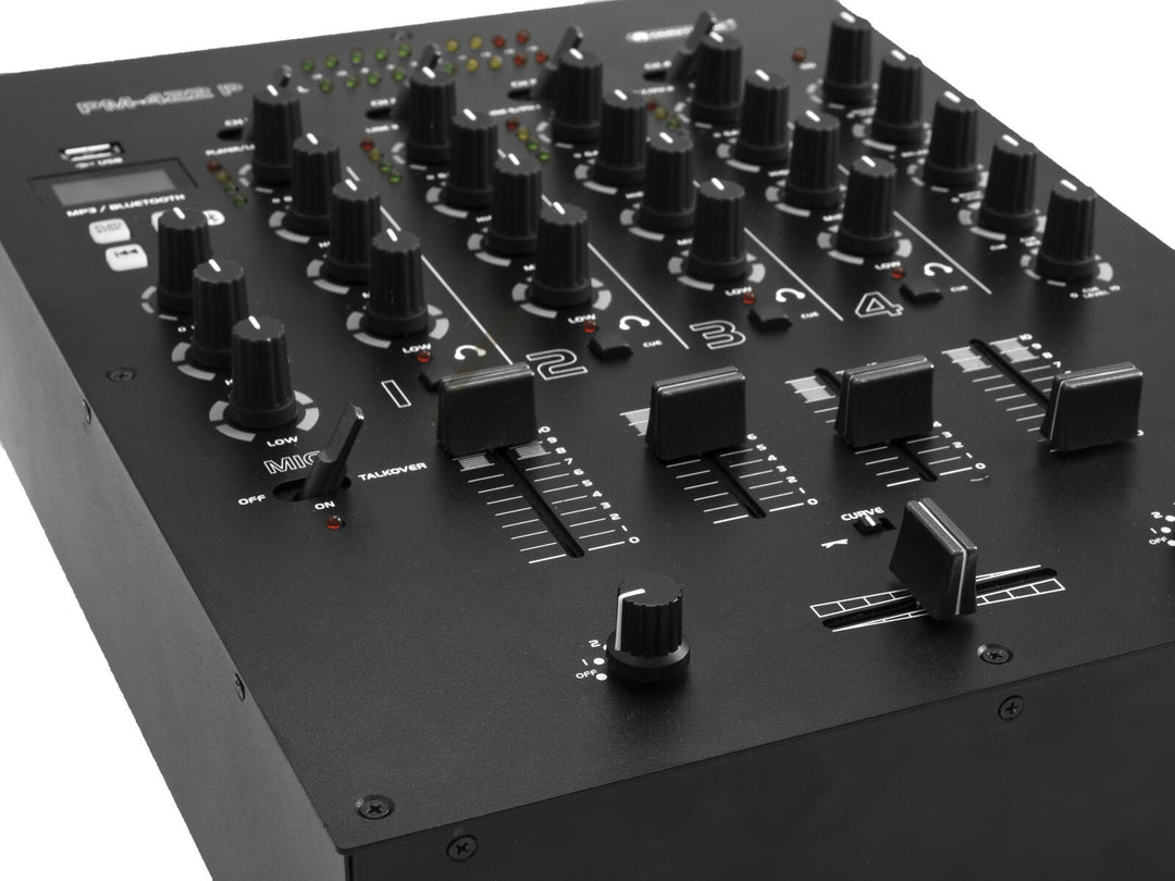 OMNITRONIC PM-422P 4-kanals DJ-mikser med Bluetooth og USB-spiller