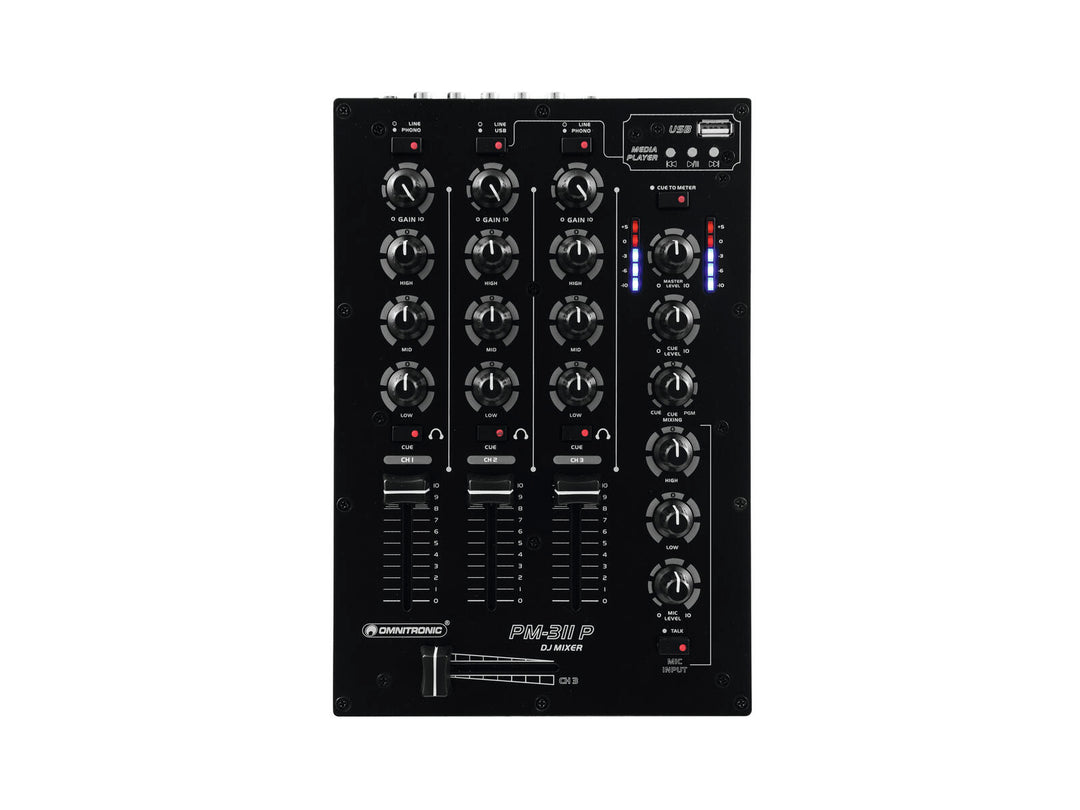 OMNITRONIC PM-311P DJ-mikser med spiller