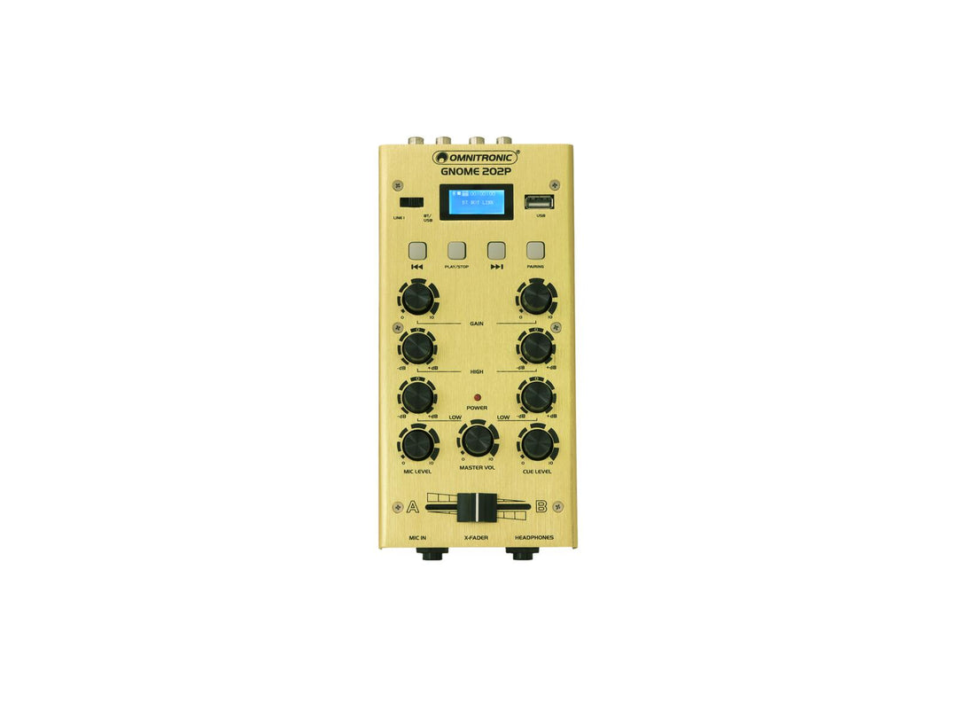 OMNITRONIC GNOME-202P Mini-mikser gull