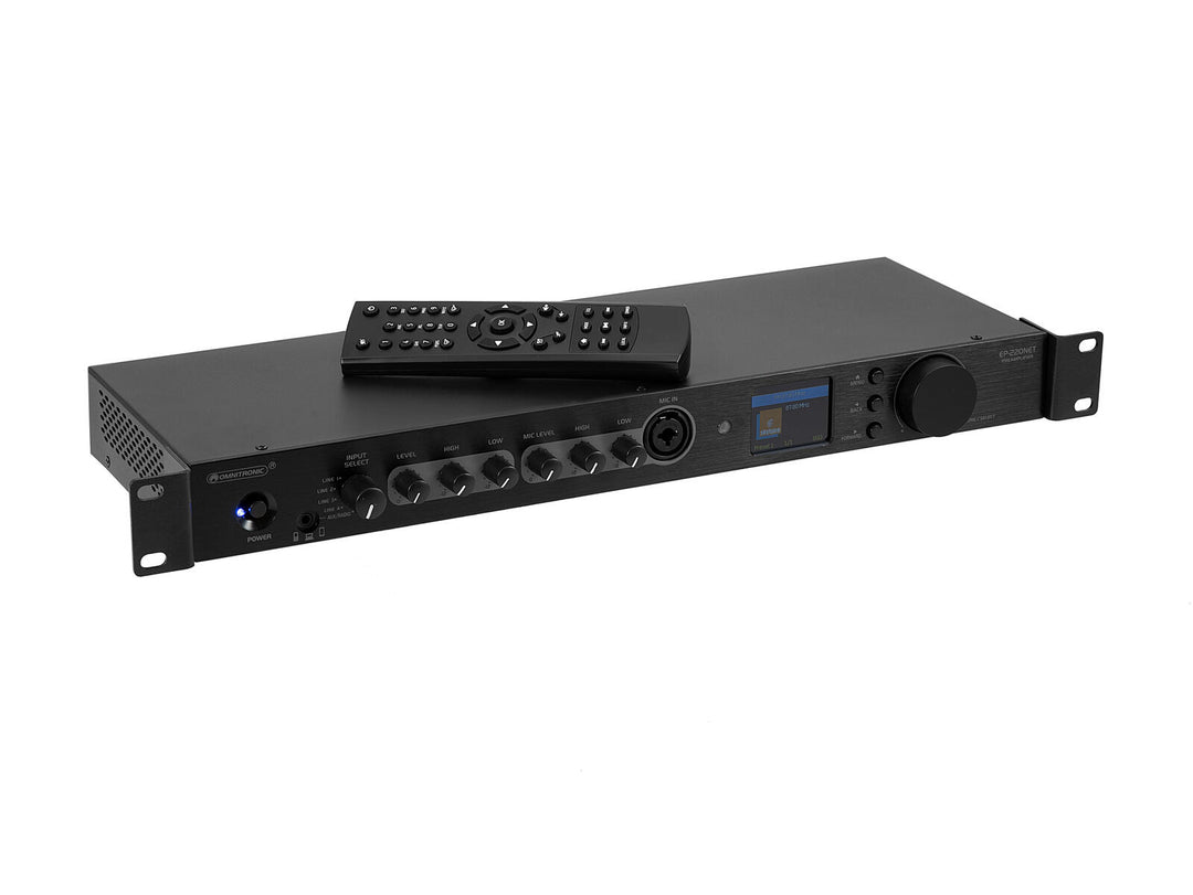 OMNITRONIC EP-220NET Forforsterker med Internet Radio, DAB+ og Bluetooth