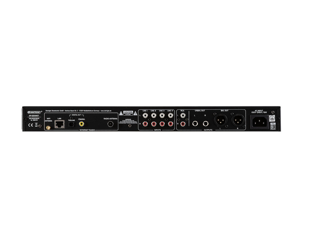 OMNITRONIC EP-220NET Forforsterker med Internet Radio, DAB+ og Bluetooth