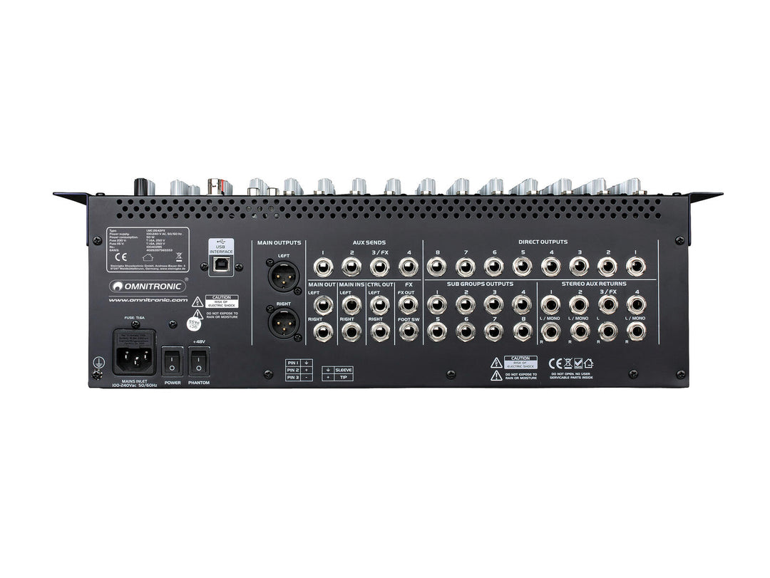 OMNITRONIC LMC-2642FX USB-miksekonsoll