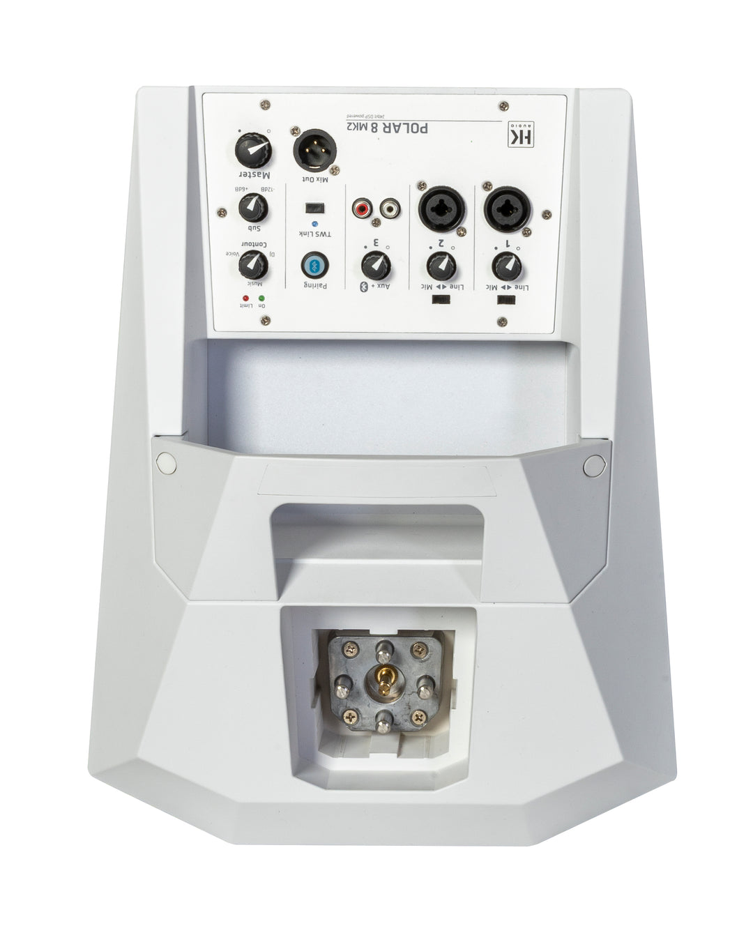 HK Audio POLAR 8 MK2 White aktivt søyle-PA-system 1200W med Bluetooth