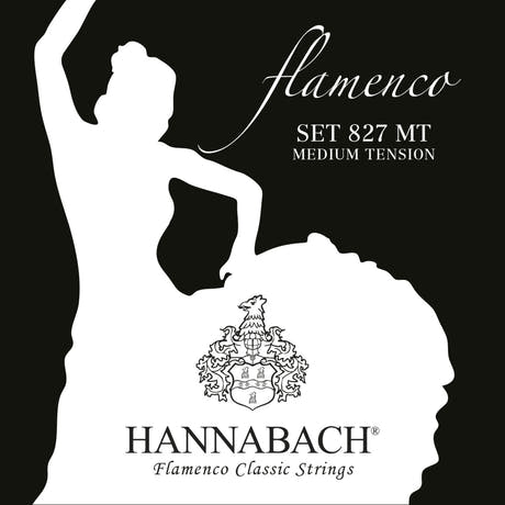 Hannabach Strenger til klassisk gitar Serie 827 Medium Tension Flamenco - Medium sett (827MT)