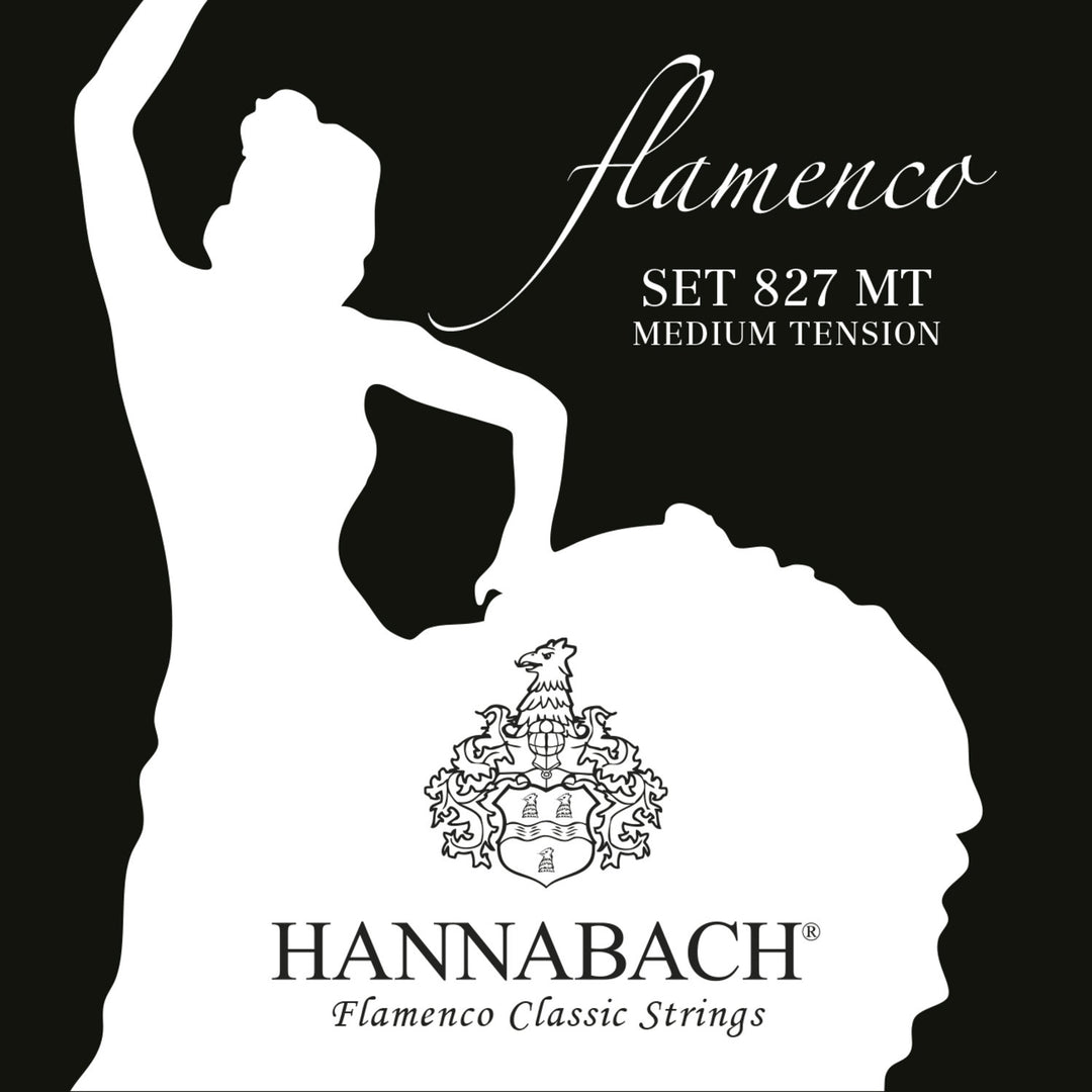 Hannabach Strenger til klassisk gitar Serie 827 Medium Tension Flamenco - Medium sett (827MT)
