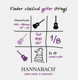 Hannabach 890 1/8 G3 omviklet streng til barnegitar, medium tension