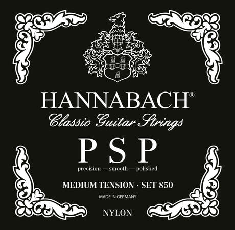 Hannabach strenger for klassisk gitar Serie 850 middels spenning PSP - 3-pakning bass medium (8507MT)