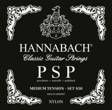 Hannabach strenger for klassisk gitar Serie 850 middels spenning PSP - 3-pakning bass medium (8507MT)