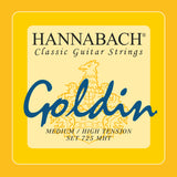 Hannabach strenger til klassisk gitar Series 725 Medium/High Tension Goldin - sett middels-høy (725MHT)