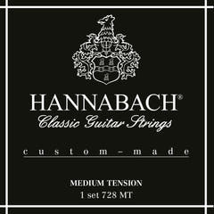 Hannabach 728 Custom Made diskantsett, klassisk gitar, medium tension
