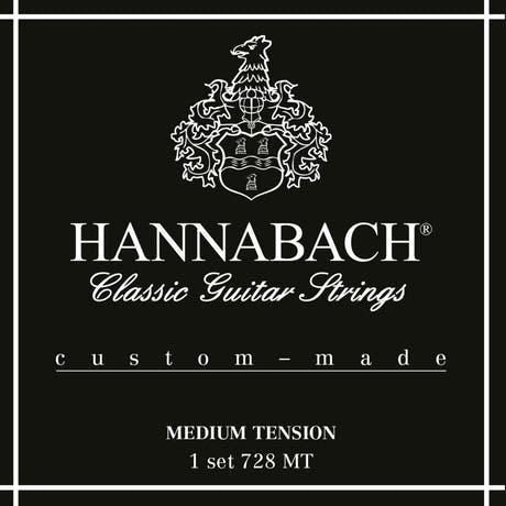 Hannabach strenger for klassiske gitarer serie 728 medium spenning spesiallaget - sett medium spenning (728MT)