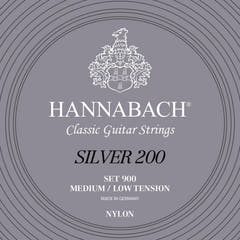 Hannabach strenger for klassisk gitar Serie 900 Medium/Low Tension Silver 200 - sett medium lav (900MLT)