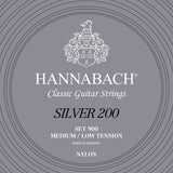 Hannabach strenger for klassisk gitar Serie 900 Medium/Low Tension Silver 200 - sett medium lav (900MLT)