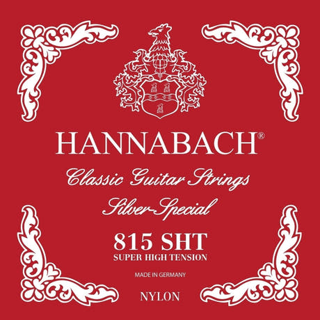 Hannabach strenger for klassisk gitar Serie 815 Super High Tension Silver special - sett super høy (815SHT)